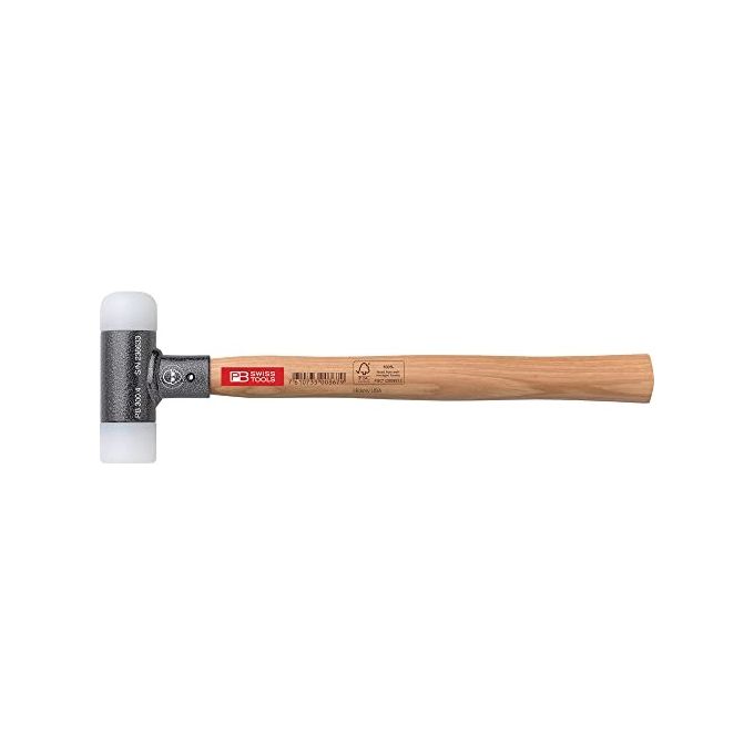 PB Swiss Tools PB 300.5 Mazzuolo Senza Rinculo Testa in Nylon 40 mm Manico Hickory FSC Teste Intercambiabili