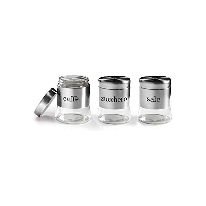 Gicos Utilissimi Barattolo in Vetro Silver 3 Pezzi