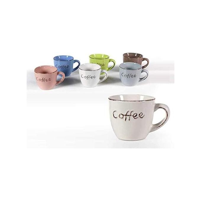 Gicos Bellintavola Tazza da Caffe' in Ceramica Coffee 6 Pezzi
