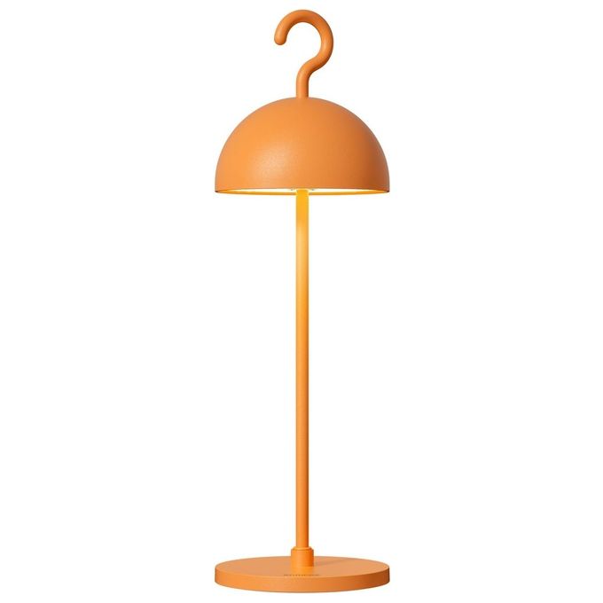 Sompex 78367 HOOK Lampada da Tavolo LED Dimmerabile 2700K 3000K IP65 con Gancio e Base Magnetica colore Arancione