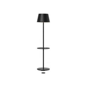 Sompex GARCON Lampada da Terra Ricaricabile LED 150 cm Alimentazione a Batteria con Tabletta Centrale e Regolazione Touch Luminosita' colore Nero