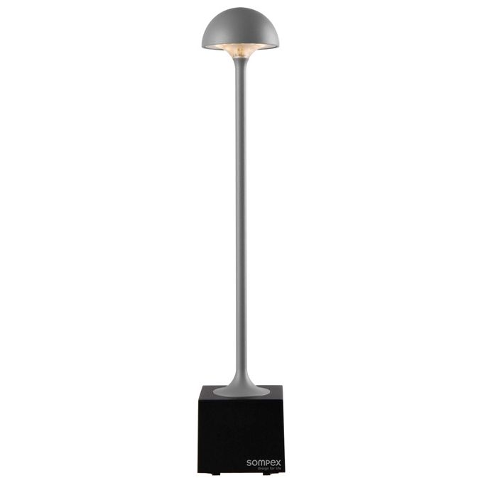 Sompex 78465 FLORA Illuminazione da tavolo da esterno LED 2,3 W 247 lm IP54 Batteria ricaricabile 3800 mAh colore Grigio