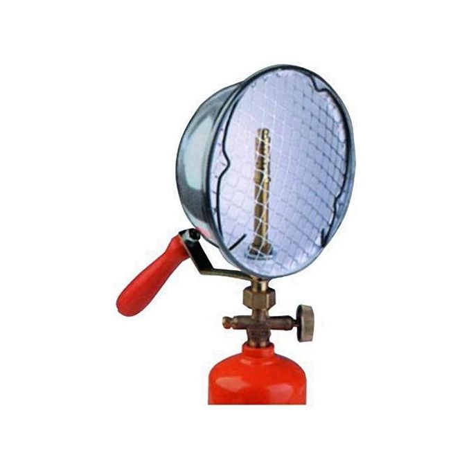 Campingaz 7857410 Faretto da Pesca da Avvitare per Bombola Calotta Alluminio 170 mm Attacco Italia 200 W