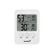 Levenhuk Termoigrometro Digitale Wireless Wezzer Base L30 Bianco con Schermo LCD Integrato e Indicatore del Livello di Comfort