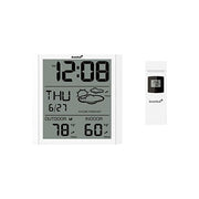 Levenhuk LP30 Wezzer PLUS Termometro con Igrometro Sensore Remoto Wireless Display LCD Orologio Calendario Temperatura Esterna -30 +60 °C Umidita' 15 95 % colore Bianco