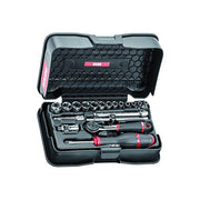 Usag 606 1-4 EA Assortimento Chiavi a Bussola Esagonali 19 pezzi in Cassetta ABS attacco 1-4'' bussole 4-14 mm con cricchetto IP51