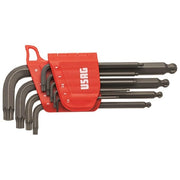 USAG 280 X-S9 Serie Chiavi Maschio Esagonali X-Grip 9 Pezzi 1 5 2 2 5 3 4 5 6 8 10 mm Acciaio Legato Crv colore Nero