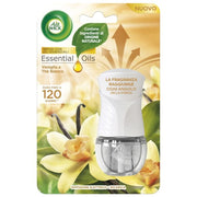 Air Wick 0442161 Kit Diffusore Elettrico Oli Essenziali Vaniglia e Te' Bianco con Ricarica 19ml 5 Intensita' colore Bianco