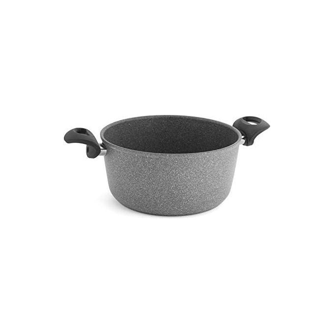 Ballarini 514637 Cortina Casseruola 2 Manici Alluminio Granitium Antiaderente 5 Strati Induzione 24 cm