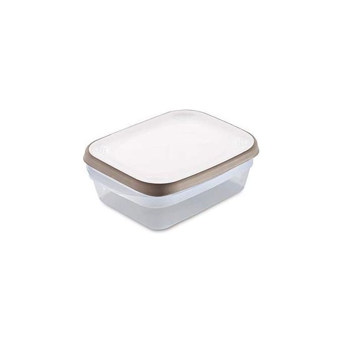 Stefanplast Contenitore Ciao Fresco Rettangolare 1.2 Litri Trasparente e Tortora