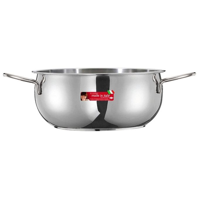 Inoxriv S.p.A. 53100096 River Casseruola Acciaio Inox 7 L Diametro 26 cm Adatta a Tutte le Fonti di Calore incluso Induzione colore Acciaio inox