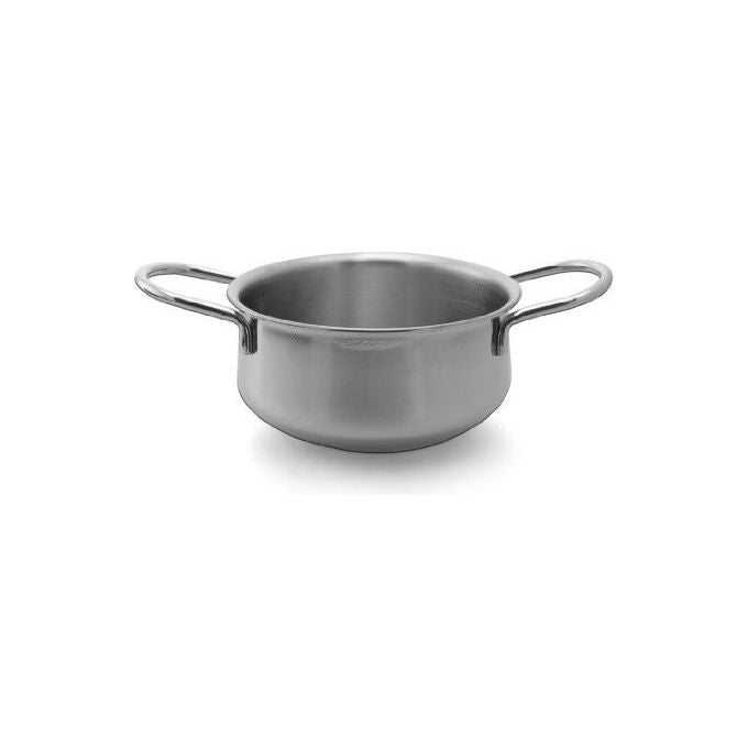 Inoxriv RICAS18 River Casseruola Inox 2 Manici 18cm 2L Triplo Fondo Termodiffusore Induzione