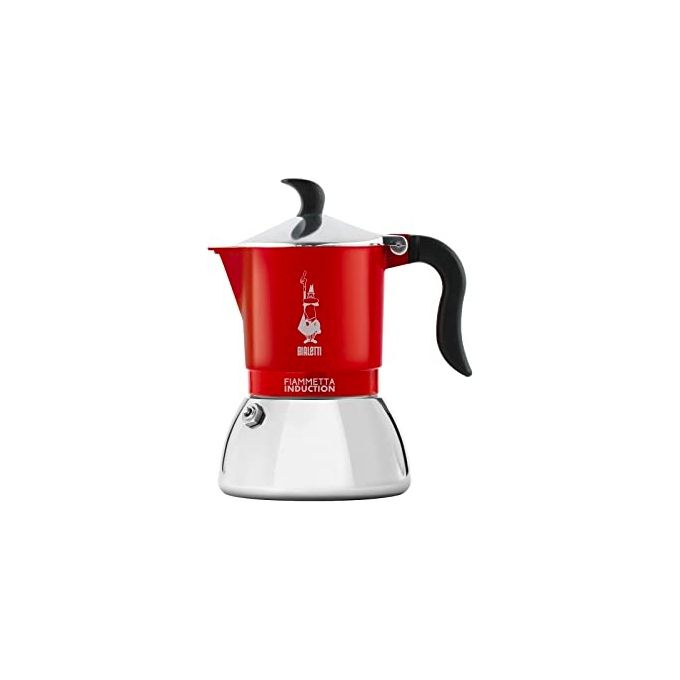 Bialetti 0007144 Fiammetta Moka per Induzione 4 Tazze colore Rosso