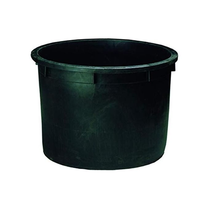 Vigor-blinky Mastello Rotondo con Maniglie 110 L 71x40 cm Polietilene per Uso Esterno colore Nero