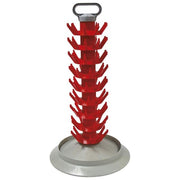 Ferrari Group 15261 Eco Scolabottiglie Modulare in Plastica 81 Posti componibile base raccogligocce colore Grigio Rosso