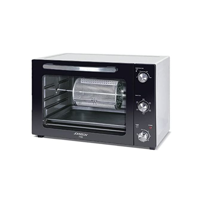 JOHNSON F60 Forno elettrico statico e ventilato con funzione friggitrice ad aria 60 L 2000 W pareti fredde ceramicate (63.5x48.5x42 cm) colore Bianco Nero
