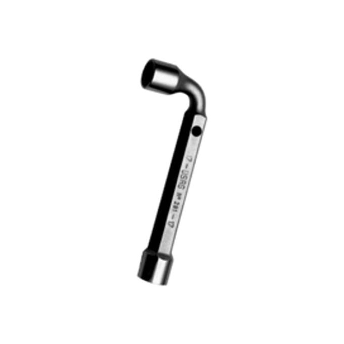 USAG 85550-32 Art. 291 Chiave a Pipa Pesante 32x32 mm in Acciaio Cromo Vanadio con Finitura Cromata e Fori Trasversali per Spina di Manovra colore Nero
