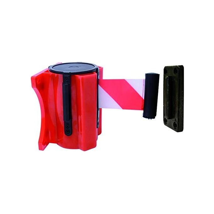 Vigor 791510 Barriera a Nastro Retrattile a Parete Corpo ABS 3 m colore Bianco Rosso
