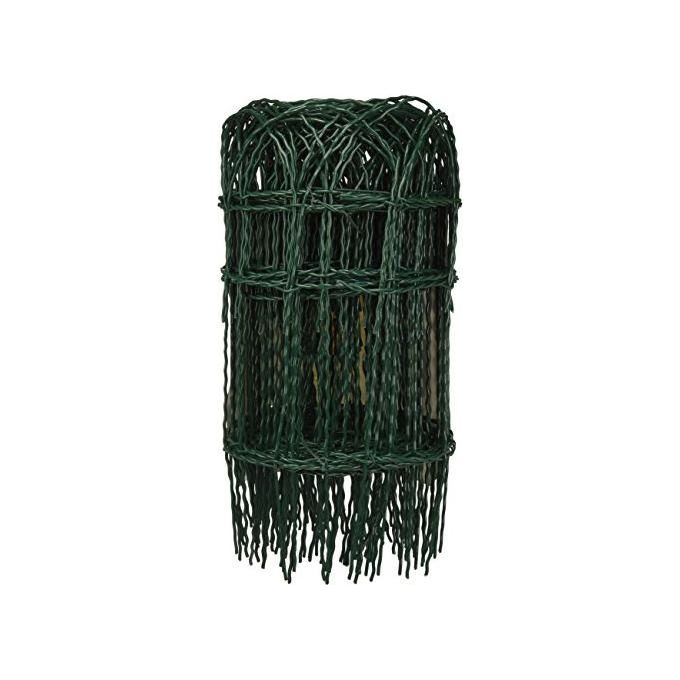 Cavallino 56514 Rete Ornamentale Filo Zincato Rivestito in PVC 10 m Altezza 40 cm colore Verde