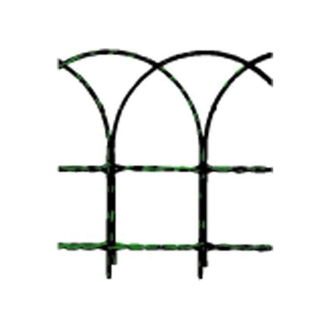 Cavallino 56516 Rete Ornamentale filo zincato rivestito in PVC 10 m altezza 60 cm colore Verde
