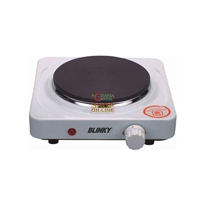 Blinky ES-2610 Fornello Elettrico Piastra in Acciaio 150 mm 1000 W con Luce di Accensione e Regolatore Temperatura