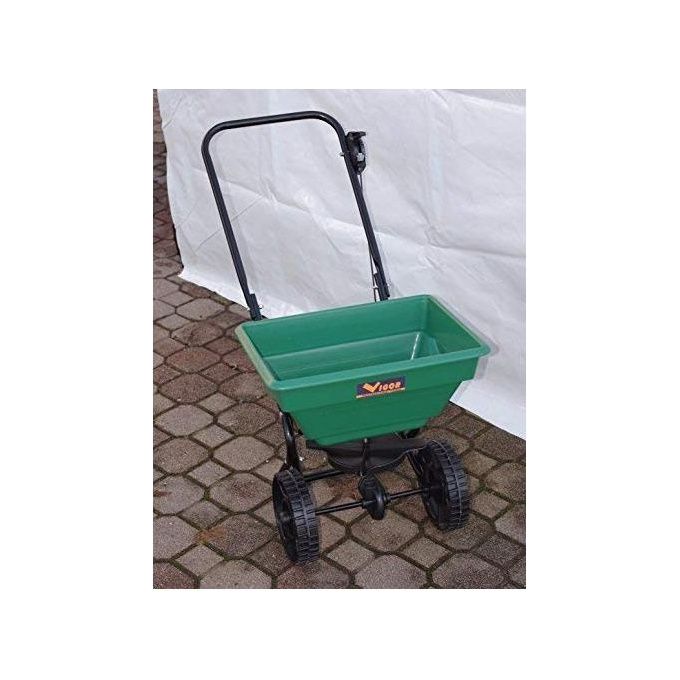 Vigor V-CS-16 Carriola Spandisale Sementi Vasca Polipropilene 16 L Struttura Metallica Spandimento Regolabile