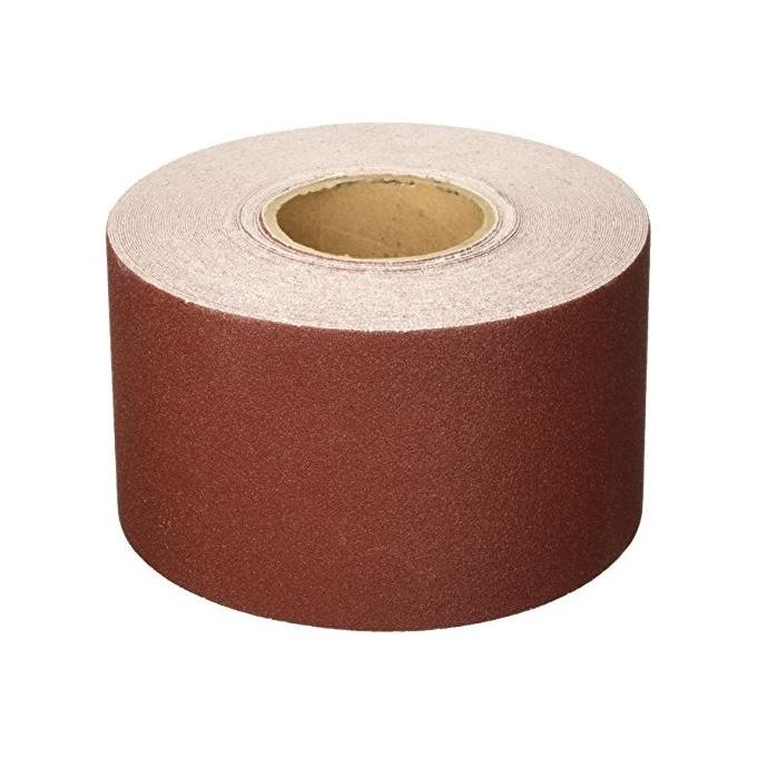Vigor 3181508 Carta Abrasiva Velcrata 115 mm 25 mt Grana 80 Ossido di Alluminio per Legno e Metalli