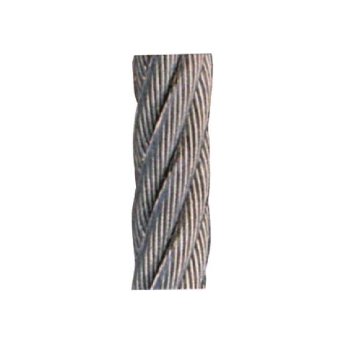 Vigor 899003 Fune in Acciaio Inox 49 Fili AISI 316 Diametro 3 mm Rotolo 100 Metri colore Acciaio