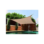 Vigor 80815 Rete Parasole Triangolare Nylon Anti UV Occhielli Acciaio 90% Schermatura 3x3x3 m colore Beige