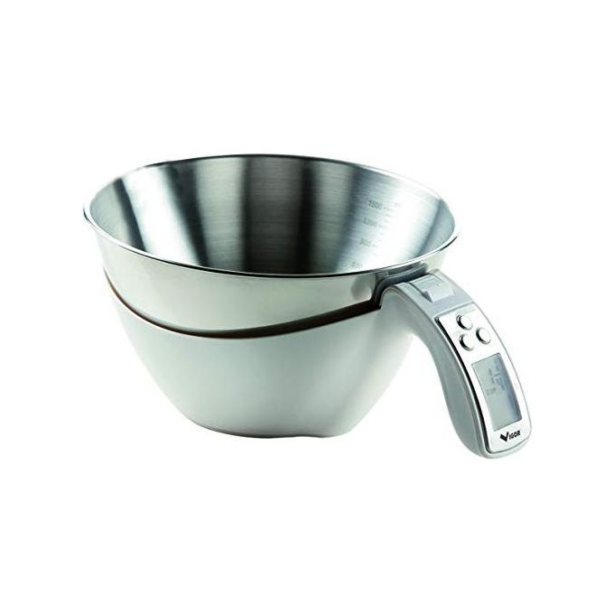 Vigor bilancia da cucina Livia con caraffa estraibile 1.5l inox misura peso e volume