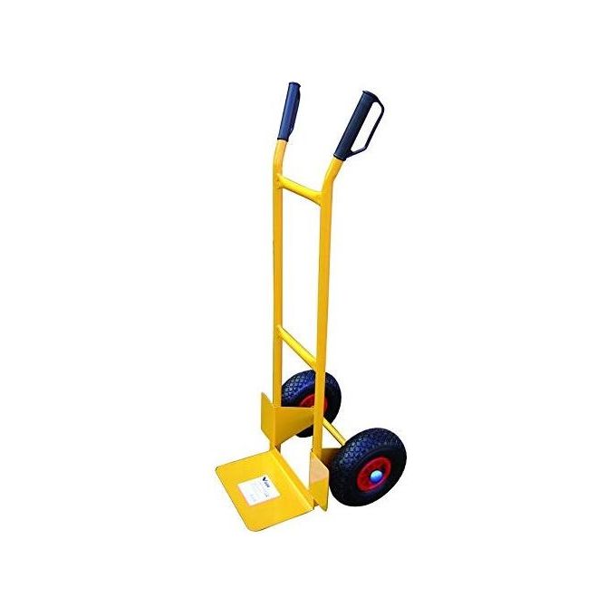 Vigor 5970317 Slim Carrello Portacasse Ruote Pneumatiche 260 mm Portata 200 Kg colore Giallo