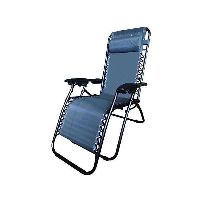 VIGOR-BLINKY 96934-26 Sedia a Sdraio Basculante Pieghevole Textilene Struttura Acciaio 22 mm 150 Kg colore Antracite