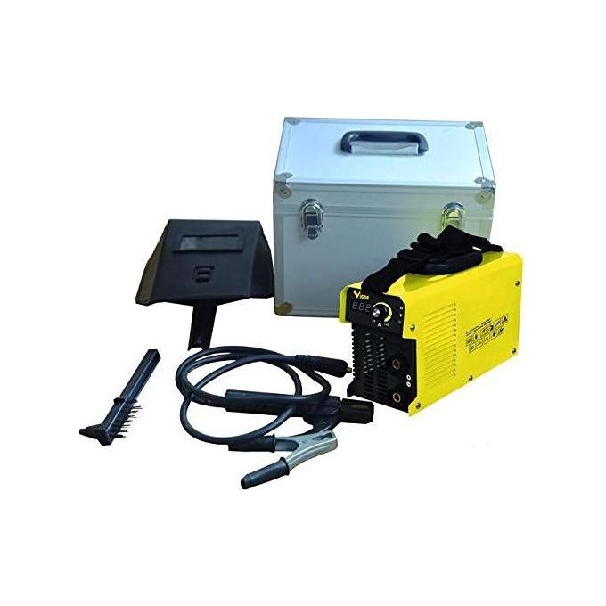 Vigor 53562-05 Compact MMA Saldatrice Inverter 125 A Ciclo di Servizio 100% IP21 Hot Start Arc Force Anti-Stick kit con valigia alluminio