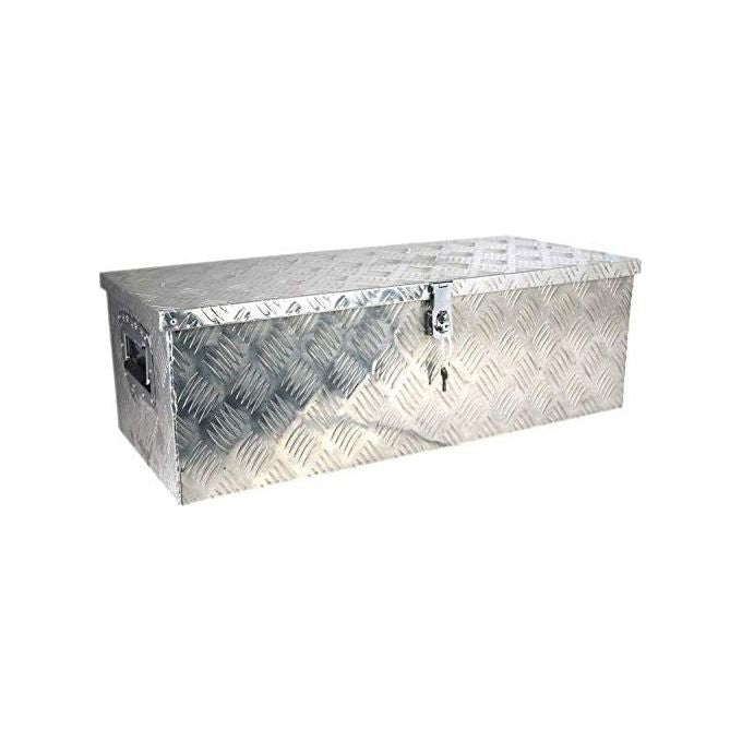 Vigor-Blinky 4055410 V-76 Baule Portattrezzi Alluminio Mandorlato 2 Maniglie Chiusura a Chiave 62 L 76x33,5x24,5 cm