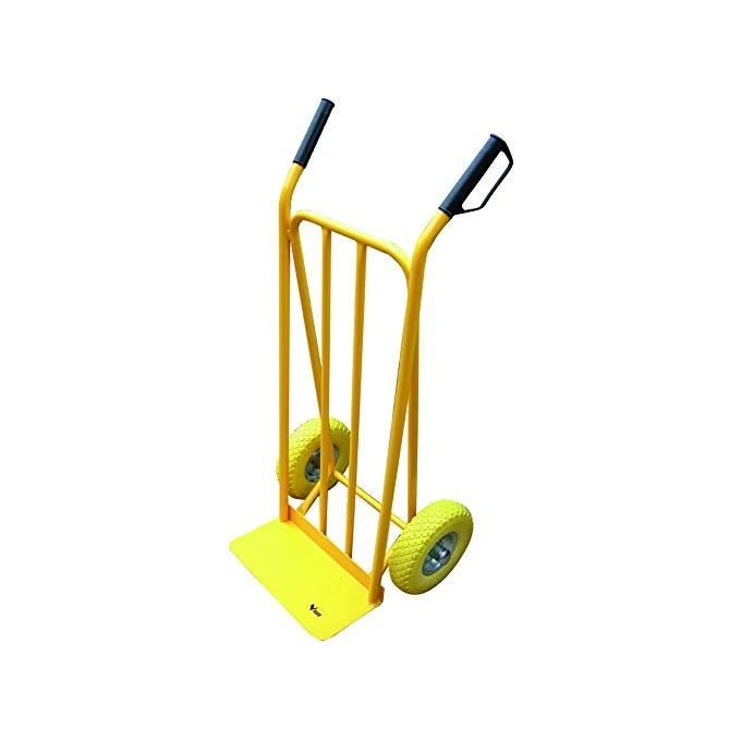 Vigor 5970330 Mod.26 Carrello Portacasse Ruote Piene Schiuma PU 260 mm Portata 200 Kg colore Giallo