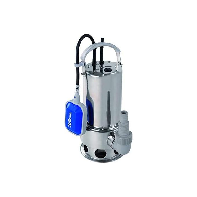 HU-Firma 7577020 SUB HU-1100 Elettropompa Sommersa Acque Sporche 1100W Inox 1'' F Prevalenza 10 m Portata 16500 l-h