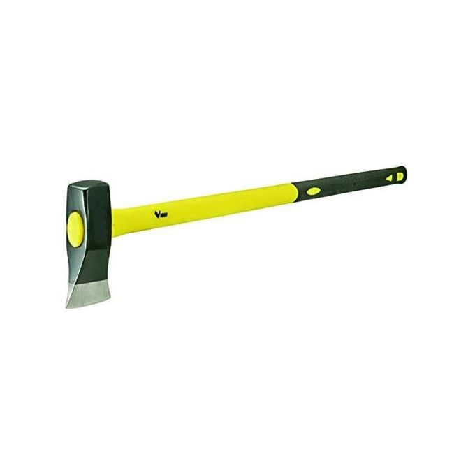 Vigor 6512335 Mazza Spaccalegna Acciaio Forgiato Temperato DIN 7287 Manico Sintetico 90 cm 3.5 Kg Impugnatura Ergonomica