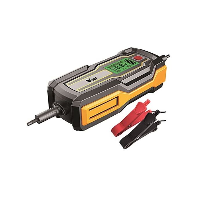 Vigor 53199-20 Zip Extra Caricabatterie Mantenitore 6-12V Piombo AGM Gel LiFePO4 4Ah-200Ah 160W Display LCD