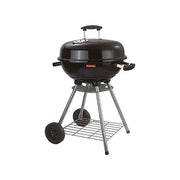 Sandrigarden 7880505 SG45K Barbecue a Carbone Sferico Diametro 45 cm 4 Gambe Acciaio Inox 2 Ruote Coperchio Acciaio Smaltato con Valvola Aerazione Griglia Cottura Smaltata colore Nero