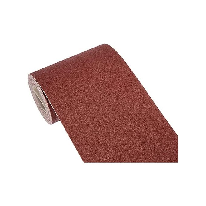 Vigor 3181524 Carta Abrasiva Velcrata 120 mm 2 metri Grana 80 Ossido di Alluminio Supporto Antistatico per Legno e Metalli