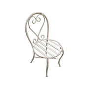 Vigor 9618305 Mika Portafiori Ferro Battuto Sedia Seduta 14x14 cm Altezza 30 cm colore Bianco