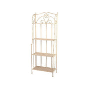 Vigor 9618370 Scaffale in Ferro Battuto 4 Piani 62x31x155 cm colore Bianco