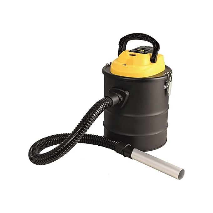 Vigor 99330-10-1 Cener-El Bidone Aspiracenere a Batteria 20V Li 15 L Potenza 150 W Fusto Acciaio Funzione Soffiaggio Batteria Non Inclusa colore Nero