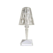 Vigor Lampada da Tavolo LED Gilda 2 W 140 lm Ricaricabile USB 3 Livelli Luce 5 ore Autonomia colore Cristallo