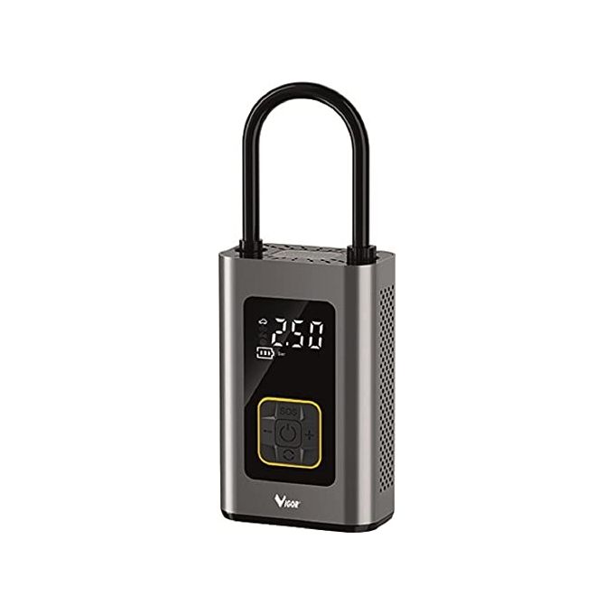 Vigor VMC-SMART Minicompressore a Batteria 60 W 10,3 bar 16 l-min Powerbank Torcia Integrata Ugelli Custodia