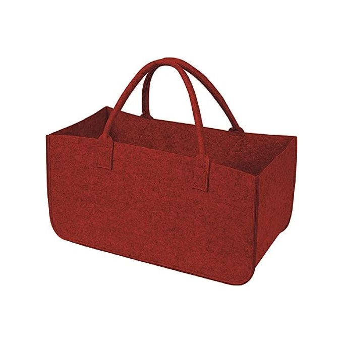 Vigor 9919056 Borsa Portalegna in Feltro 46L capacita' massima 20 Kg pieghevole colore Rosso