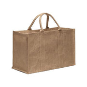 Vigor 9919070 Borsa Portalegna in Juta Pieghevole 75 L Carico Max 20 Kg Rivestimento Interno PE 64x29x49 cm