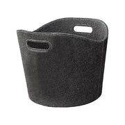 Vigor 9919075 Cesta Portalegna in Feltro Tonda con Maniglie Diametro 38 cm Altezza 31 cm Carico Max 33 Kg colore Antracite