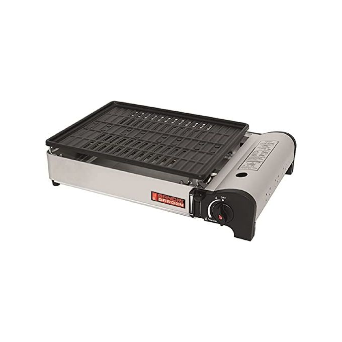 Sandrigarden 7875210 Tasmania Barbecue a Gas Portatile 1 fuoco 1.9 W griglia 27x34 cm accensione piezoelettrica