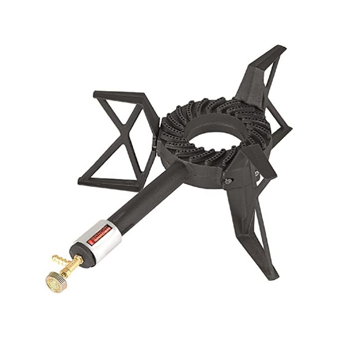 Sandrigarden 7920010 Fornellone Tutto Ghisa 3 Rubinetti 8 kW consumo 582 g-h G30 consumo 571 g-h G31 colore Nero